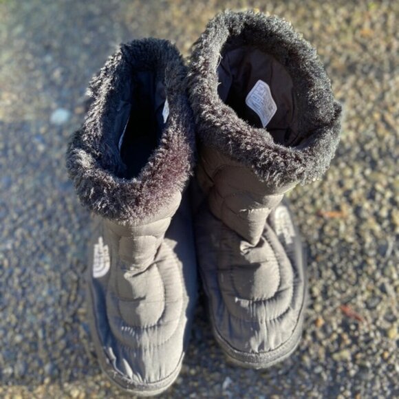 The North Face down Quilted primaloft thermal winter snow booties Sz 7 - Picture 5 of 8
